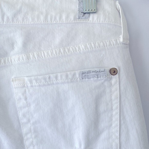 7 For All Mankind Cropped Boot Clean White Jean AU8167495S Size 26 - Picture 9 of 13